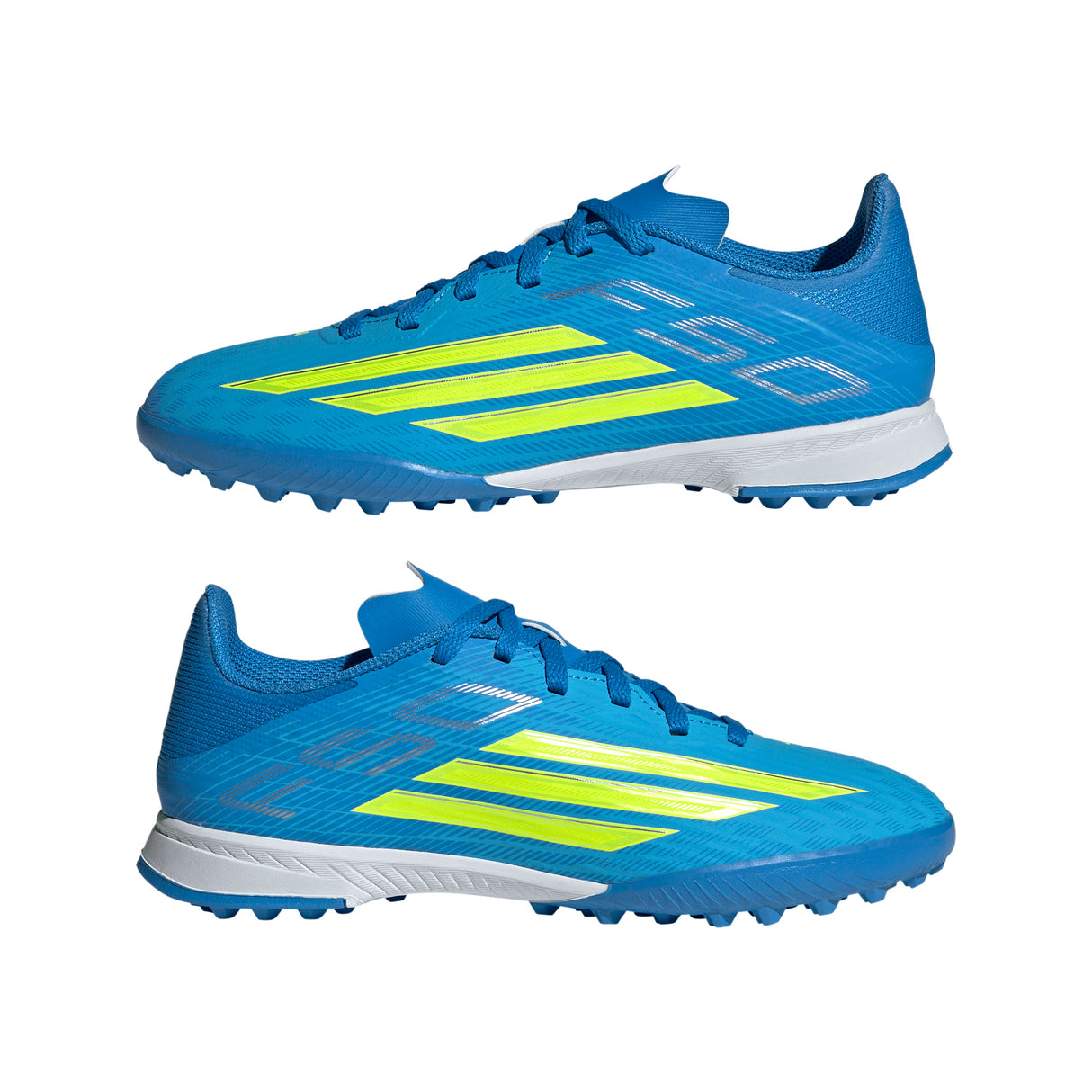 adidas F50 League TF Zapatillas de Fútbol Césped Artificial Niño - Azul/Amarillo/Aqua
