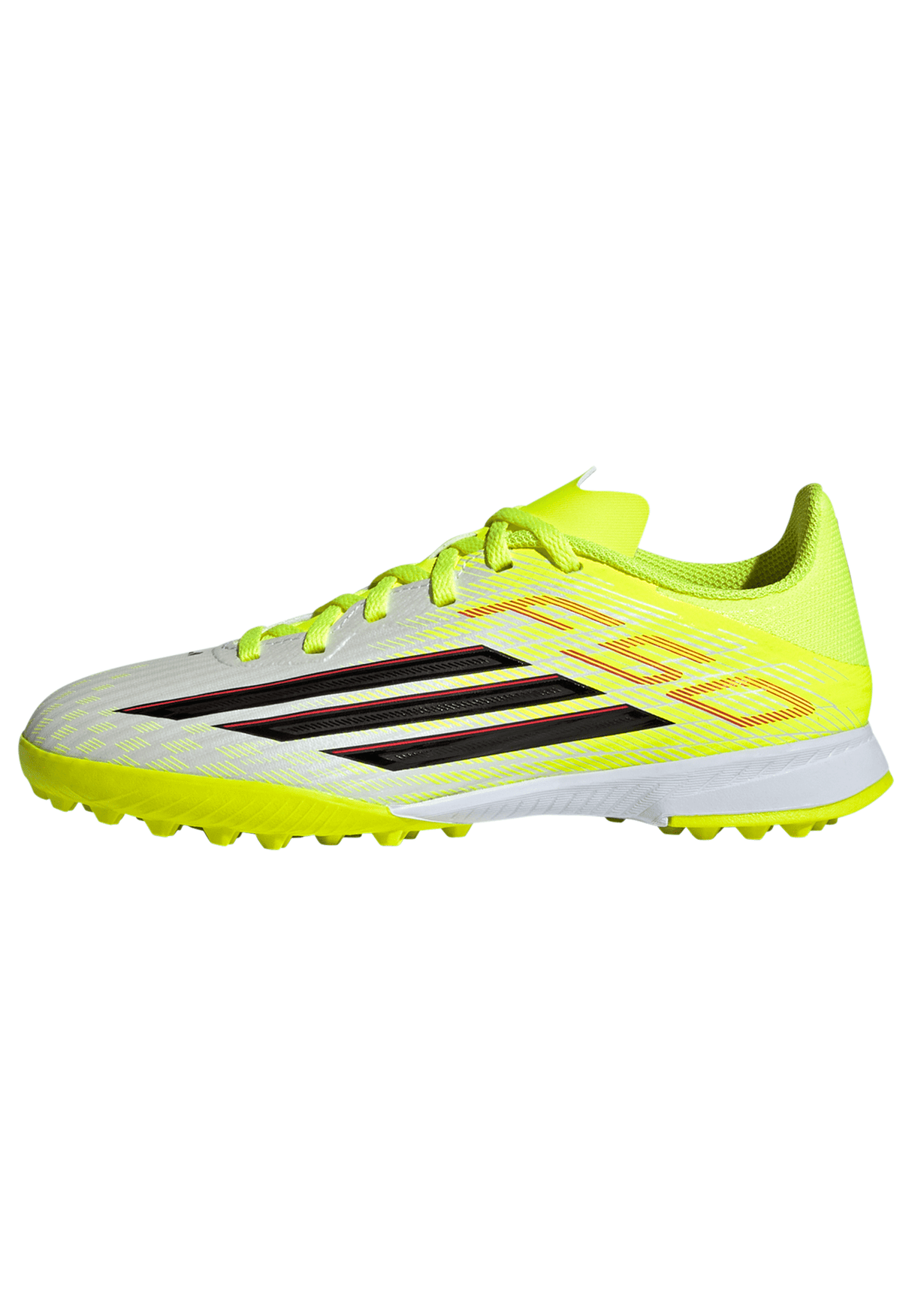 adidas F50 League TF Turf Youth Soccer Cleats - Yellow/Black/Red