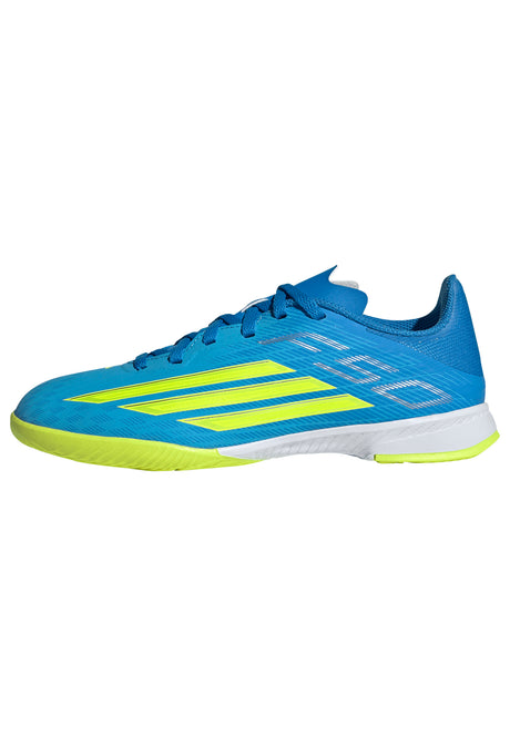 adidas F50 League IN Indoor Youth Soccer Shoes - Blue/Yellow/Aqua