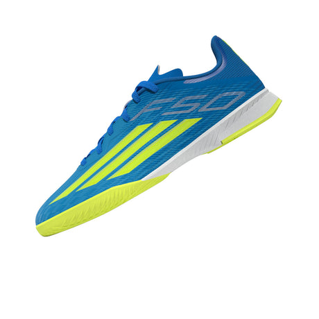 adidas F50 League IN Indoor Youth Soccer Shoes - Blue/Yellow/Aqua