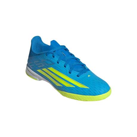 adidas F50 League IN Indoor Youth Soccer Shoes - Blue/Yellow/Aqua