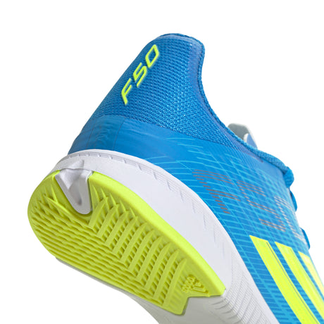 adidas F50 League IN Indoor Youth Soccer Shoes - Blue/Yellow/Aqua