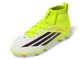 adidas F50 League Mid Cut FG/MG Firm Ground/Multi Ground Youth Soccer Cleats - Yellow/Black