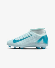 Nike Jr Superfly 10 Club FG Firm Ground Football Boots Glacier Blue/Blue Orbit