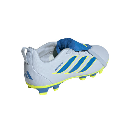 adidas Predator Club Fold-Over Tongue Elastic Laces FG/MG Firm Ground/Multi Ground Youth Soccer Cleats - Sky/Blue/Yellow