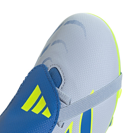 adidas Predator Club Fold-Over Tongue Elastic Laces FG/MG Firm Ground/Multi Ground Youth Soccer Cleats - Sky/Blue/Yellow
