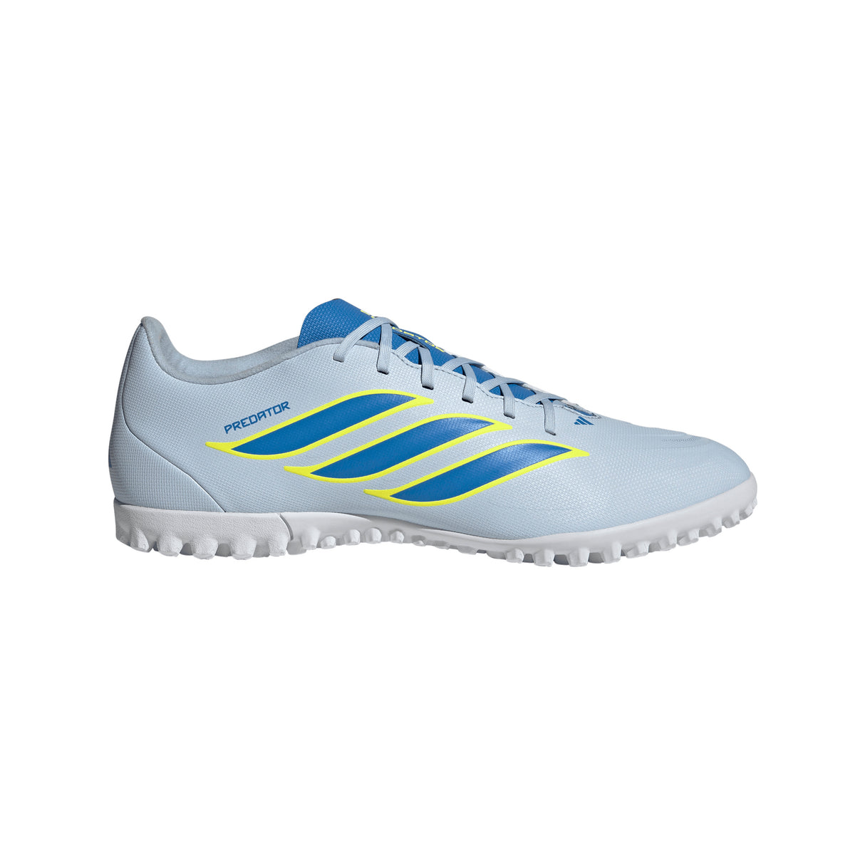 Tacos de fútbol para hombre adidas Predator Club TF Turf - Celeste/Azul/Amarillo