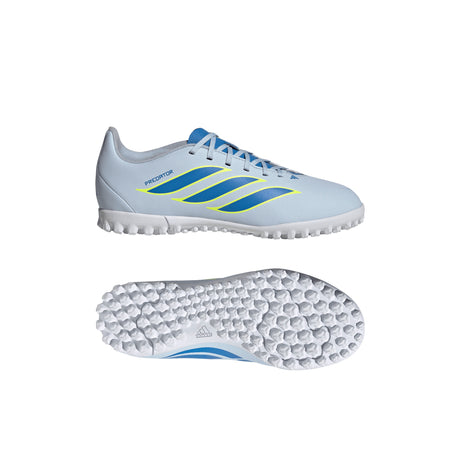 adidas Predator Club TF Turf Youth Soccer Cleats - Sky/Blue/Yellow