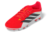 adidas Predator Club FG/MG Firm Ground/Multi Ground Youth Soccer Cleats - Red/Black/White