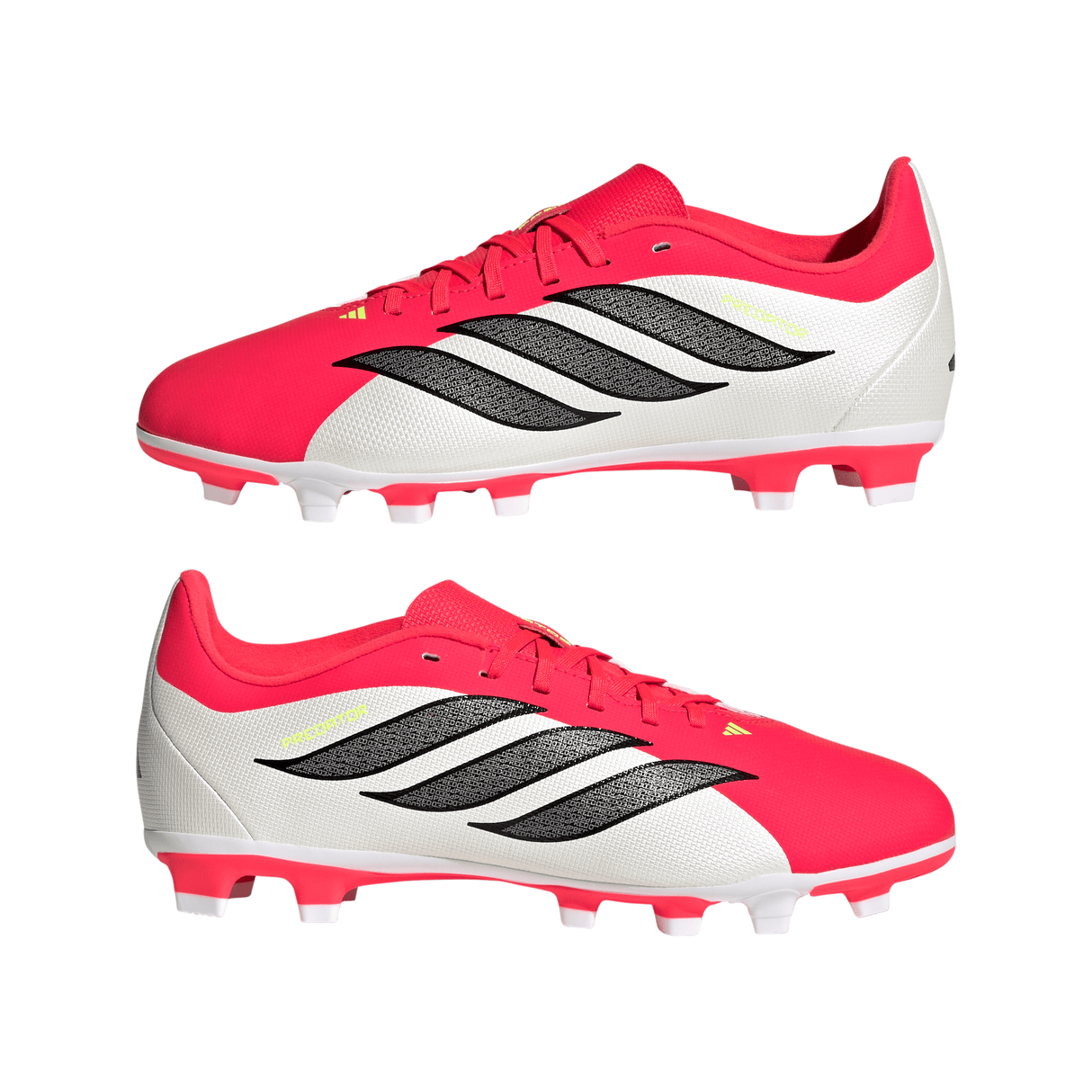 adidas Predator Club FG/MG Firm Ground/Multi Ground Youth Soccer Cleats - Red/Black/White