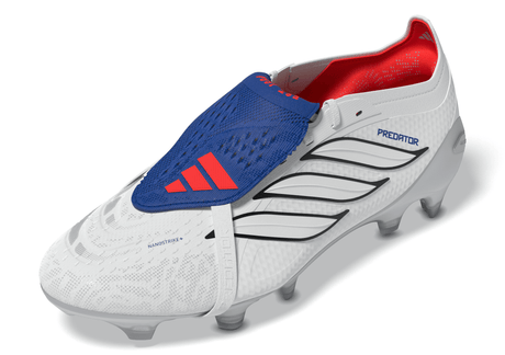 adidas Predator Elite Fold-Over Tongue FG Firm Ground Men's Soccer Cleats - White/Zero Metallic/Blue