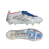 adidas Predator Elite Fold-Over Tongue FG Firm Ground Men's Soccer Cleats - White/Zero Metallic/Blue