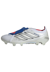 adidas Predator Elite Fold-Over Tongue FG Firm Ground Men's Soccer Cleats - White/Zero Metallic/Blue