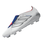adidas Predator Elite Fold-Over Tongue FG Firm Ground Men's Soccer Cleats - White/Zero Metallic/Blue