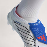 adidas Predator Elite Fold-Over Tongue FG Firm Ground Men's Soccer Cleats - White/Zero Metallic/Blue