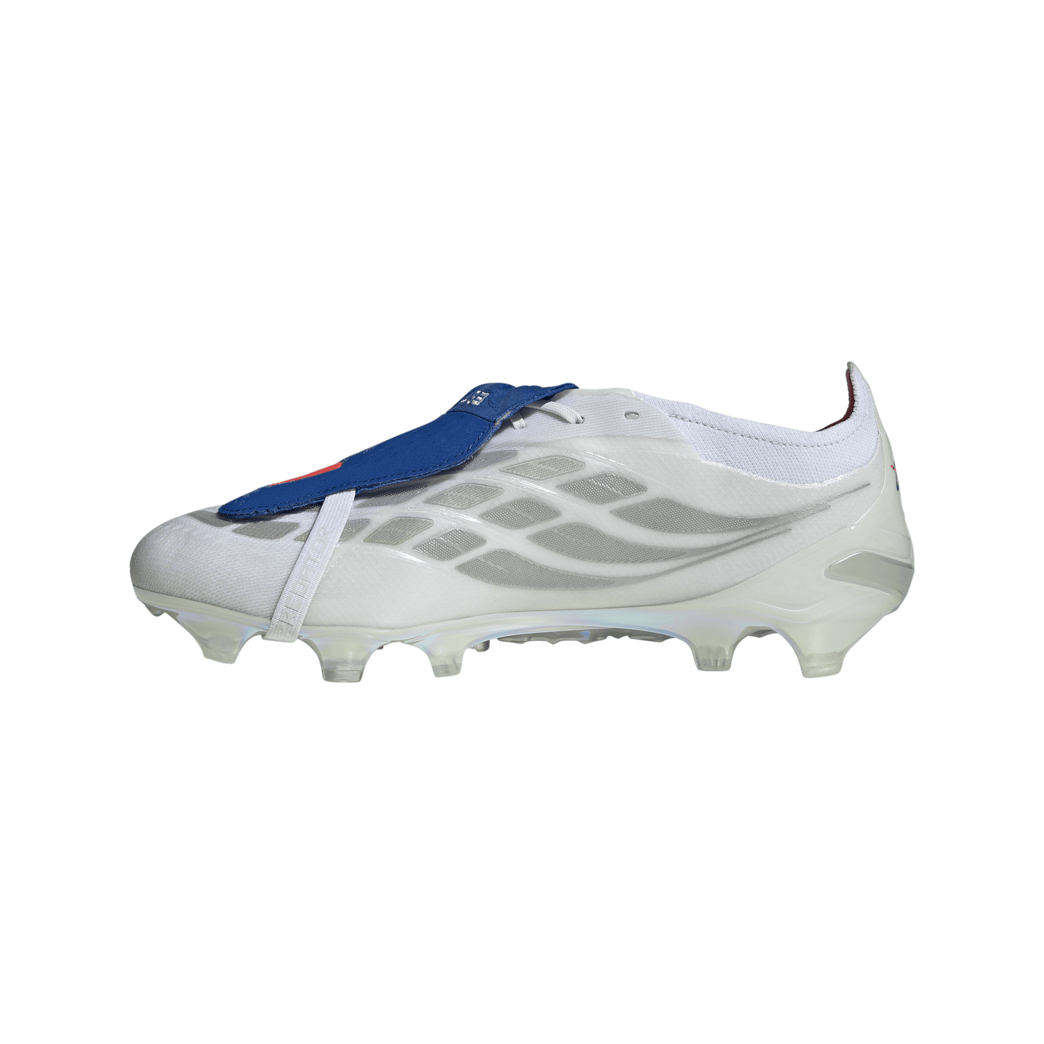 adidas Predator Elite Fold-Over Tongue FG Firm Ground Men's Soccer Cleats - White/Zero Metallic/Blue