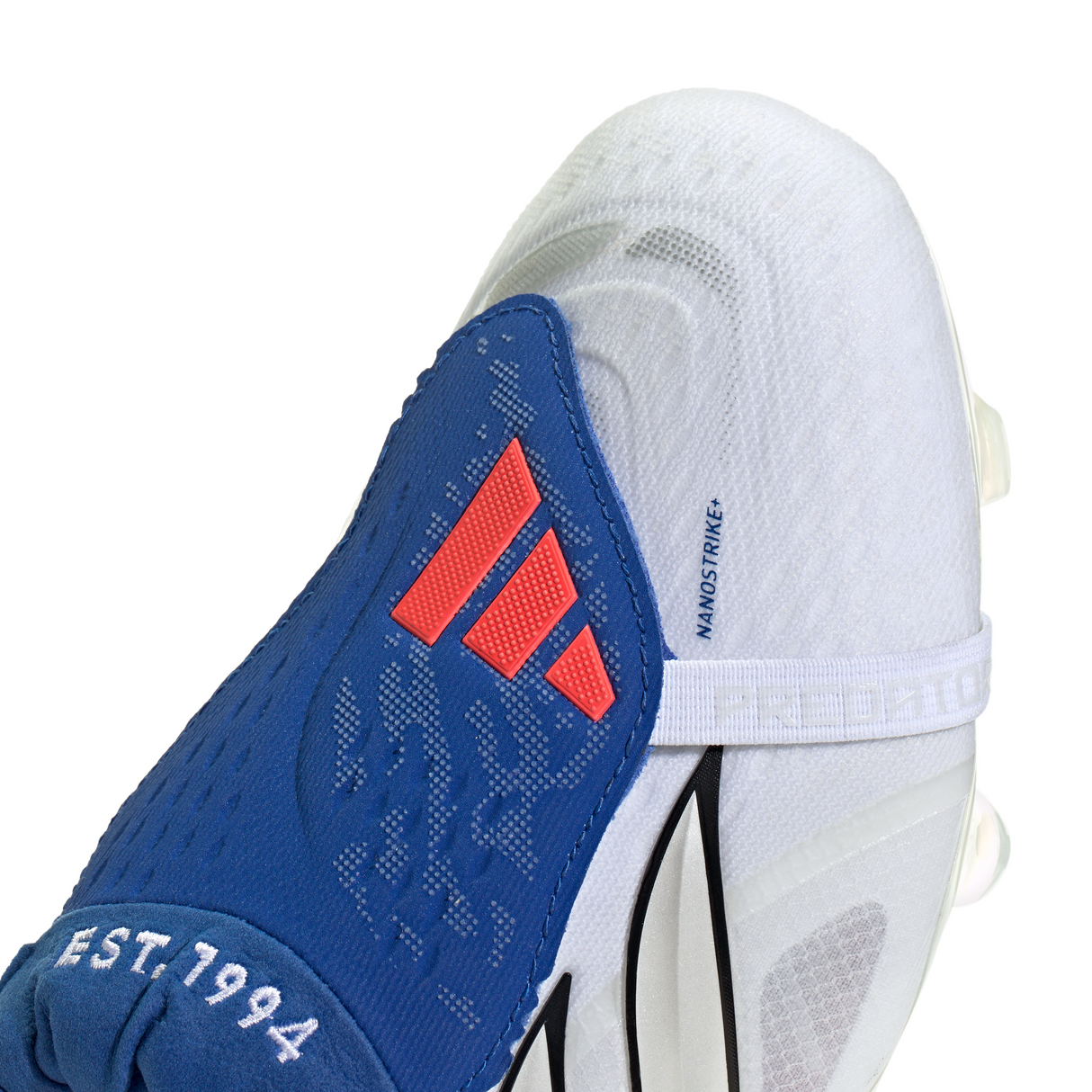 adidas Predator Elite Fold-Over Tongue FG Firm Ground Men's Soccer Cleats - White/Zero Metallic/Blue