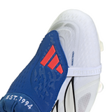 adidas Predator Elite Fold-Over Tongue FG Firm Ground Men's Soccer Cleats - White/Zero Metallic/Blue
