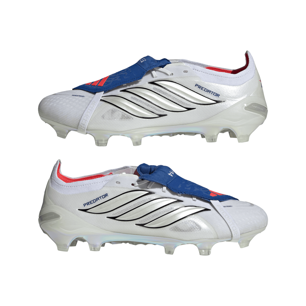 adidas Predator Elite Fold-Over Tongue FG Firm Ground Men's Soccer Cleats - White/Zero Metallic/Blue