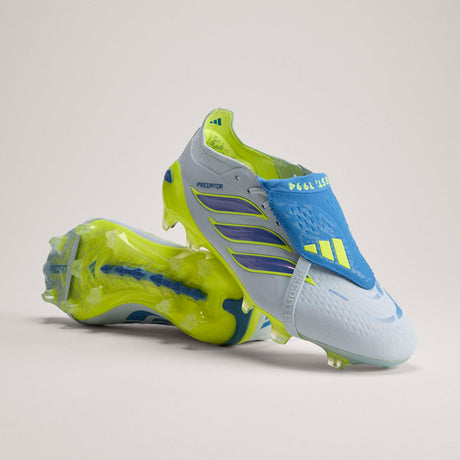adidas Predator Elite Fold-Over Tongue FG Firm Ground Men's Soccer Cleats -Sky/Blue/Yellow