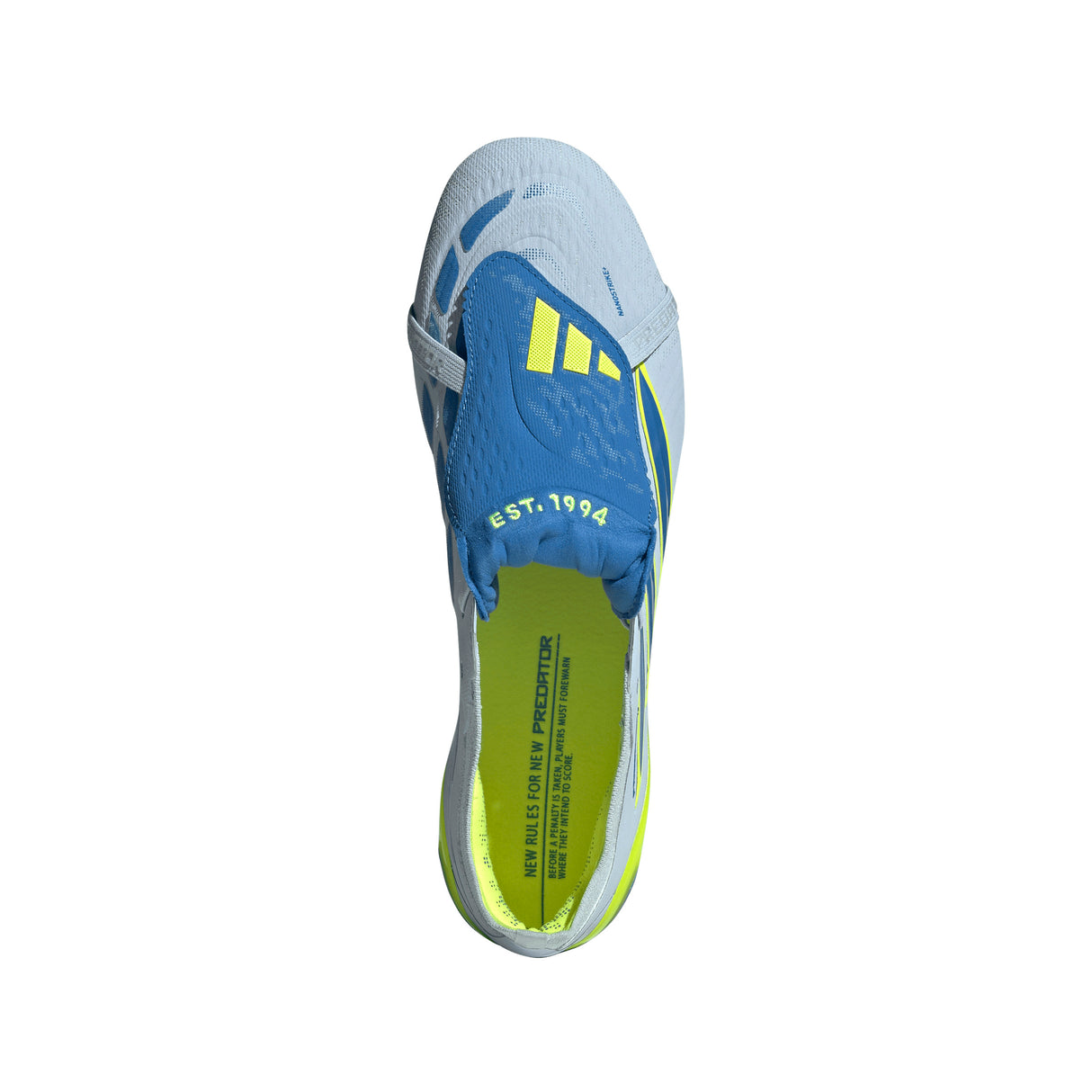 adidas Predator Elite Fold-Over Tongue FG Firm Ground Men's Soccer Cleats -Sky/Blue/Yellow