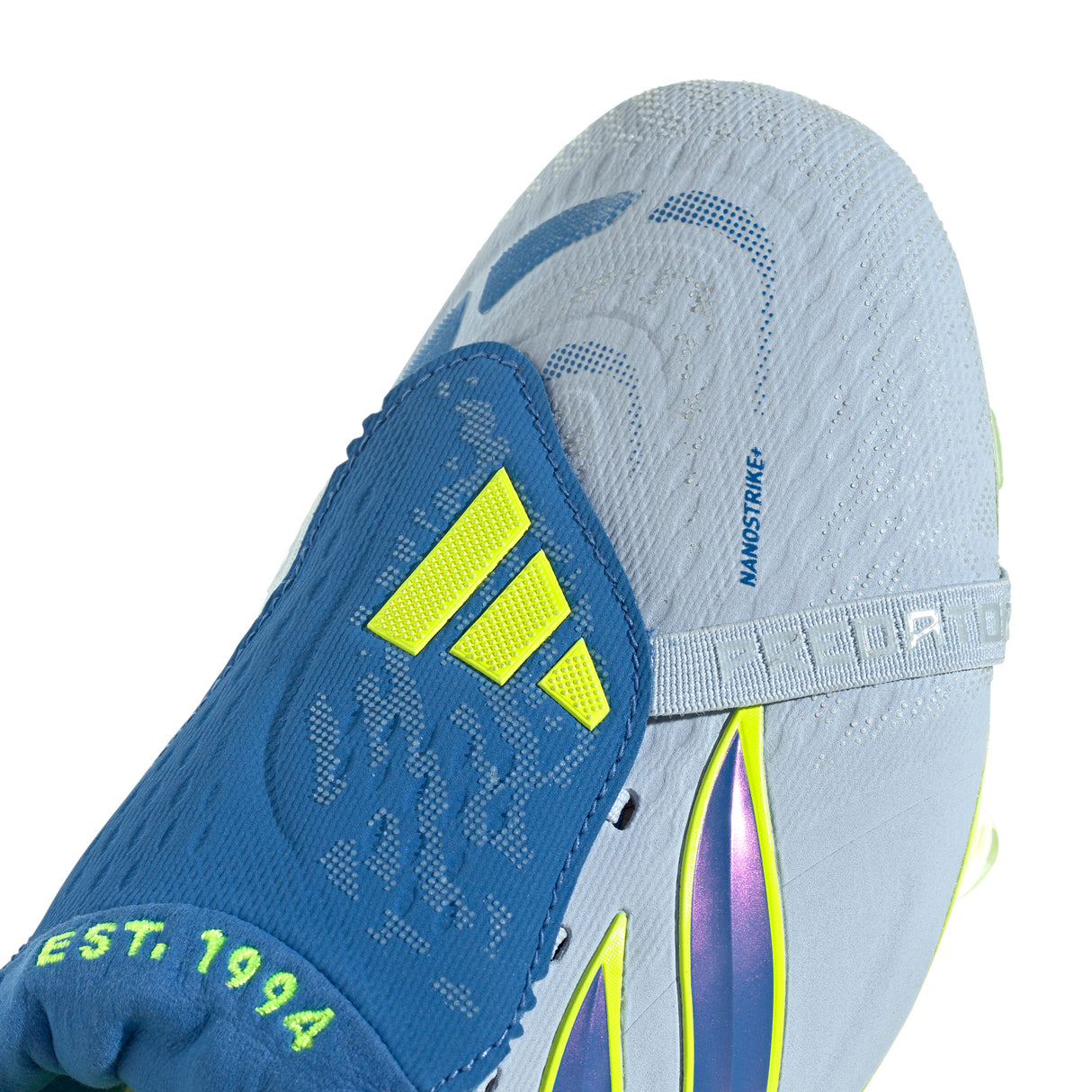 adidas Predator Elite Fold-Over Tongue FG Firm Ground Men's Soccer Cleats -Sky/Blue/Yellow
