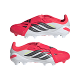 adidas Predator Elite Fold-Over Tongue FG Firm Ground Youth Soccer Cleats - Red/Black/White