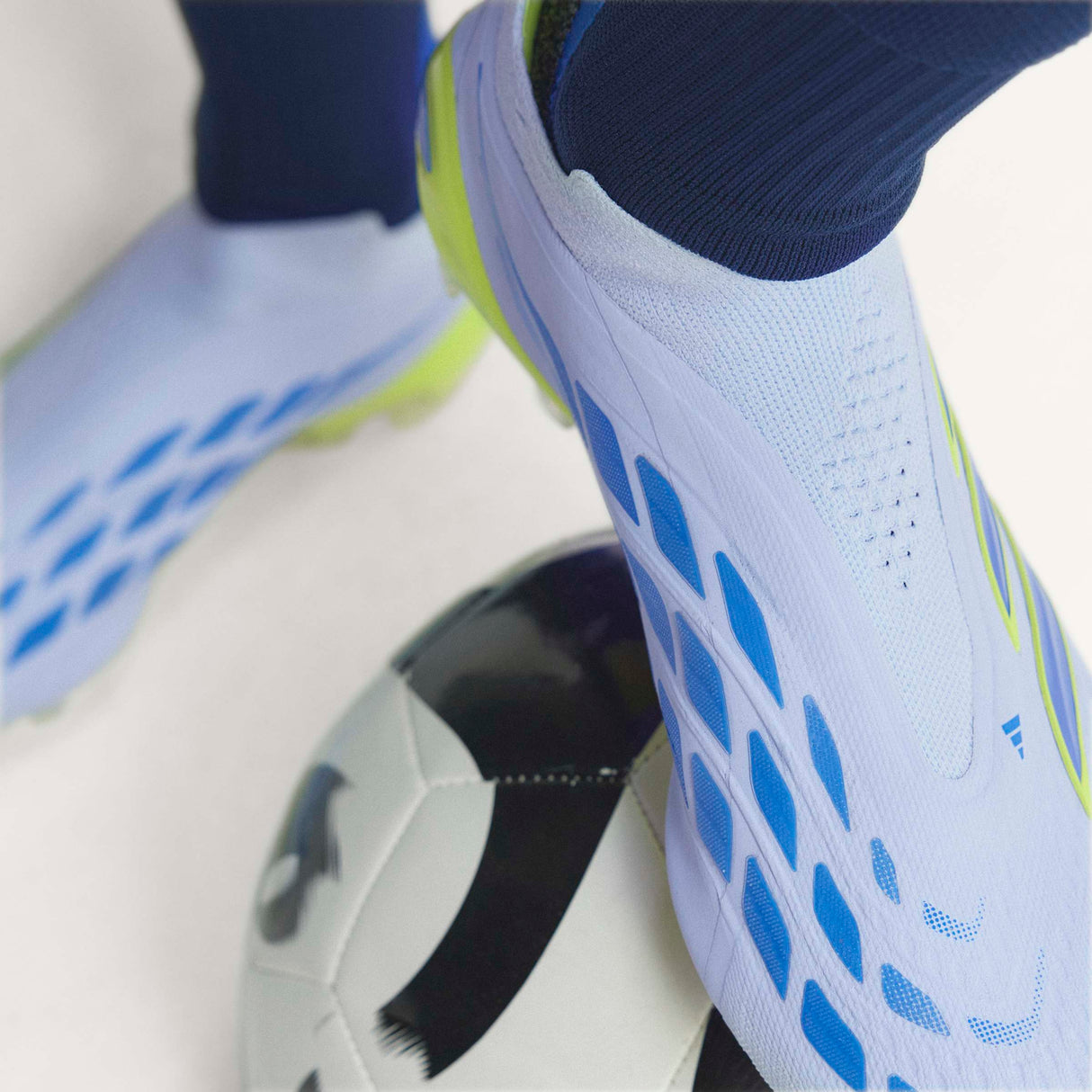 adidas Predator Elite Laceless FG Firm Ground Men's Soccer Cleats - Sky/Blue/Yellow