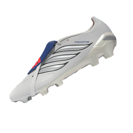 adidas Predator League Fold-Over Tongue FG Firm Ground Men's Soccer Cleats - White/Zero Metallic/Blue