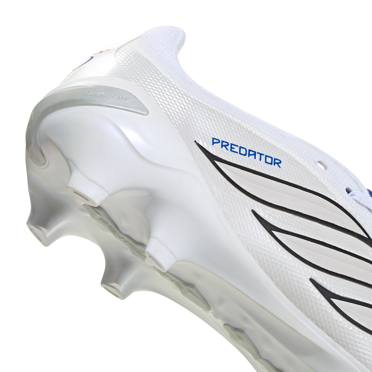 adidas Predator League Fold-Over Tongue FG Firm Ground Men's Soccer Cleats - White/Zero Metallic/Blue