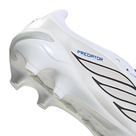 adidas Predator League Fold-Over Tongue FG Firm Ground Men's Soccer Cleats - White/Zero Metallic/Blue