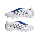 adidas Predator League Fold-Over Tongue FG Firm Ground Men's Soccer Cleats - White/Zero Metallic/Blue