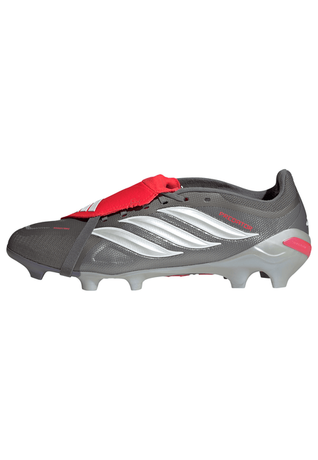 Botas de fútbol para hombre adidas Predator League con lengüeta plegable FG - Gris/Rojo