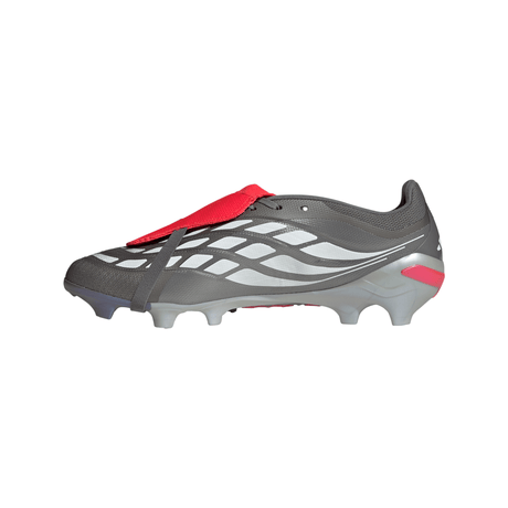 Botas de fútbol para hombre adidas Predator League con lengüeta plegable FG - Gris/Rojo