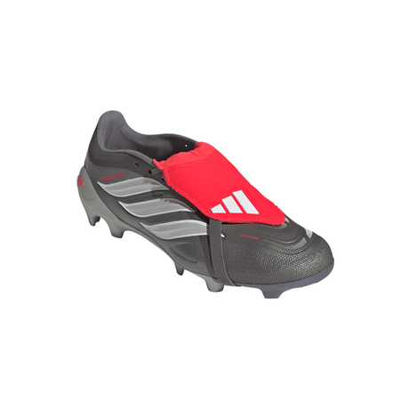 Botas de fútbol para hombre adidas Predator League con lengüeta plegable FG - Gris/Rojo