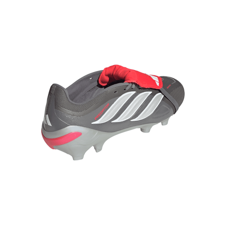 Botas de fútbol para hombre adidas Predator League con lengüeta plegable FG - Gris/Rojo