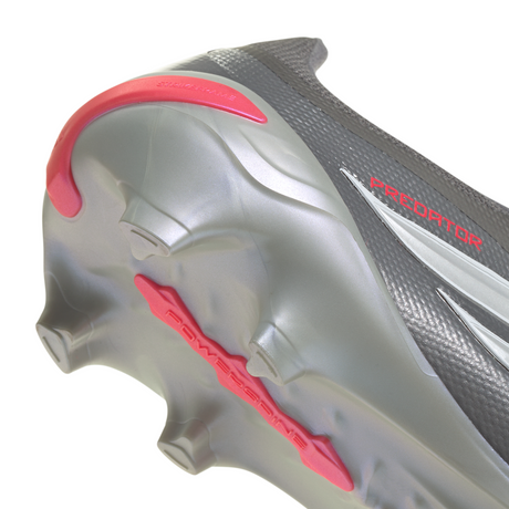 Botas de fútbol para hombre adidas Predator League con lengüeta plegable FG - Gris/Rojo