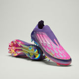 adidas F50 LEAGUE Laceless FG Men's Soccer Cleats - Purple/White/Lemon