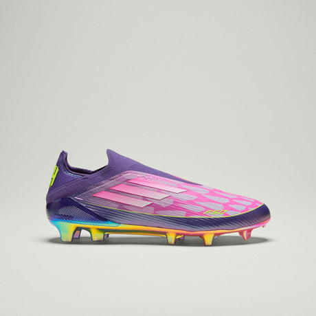 adidas F50 Elite LY Laceless FG Men's Soccer Cleats - Purple/White/Lemon