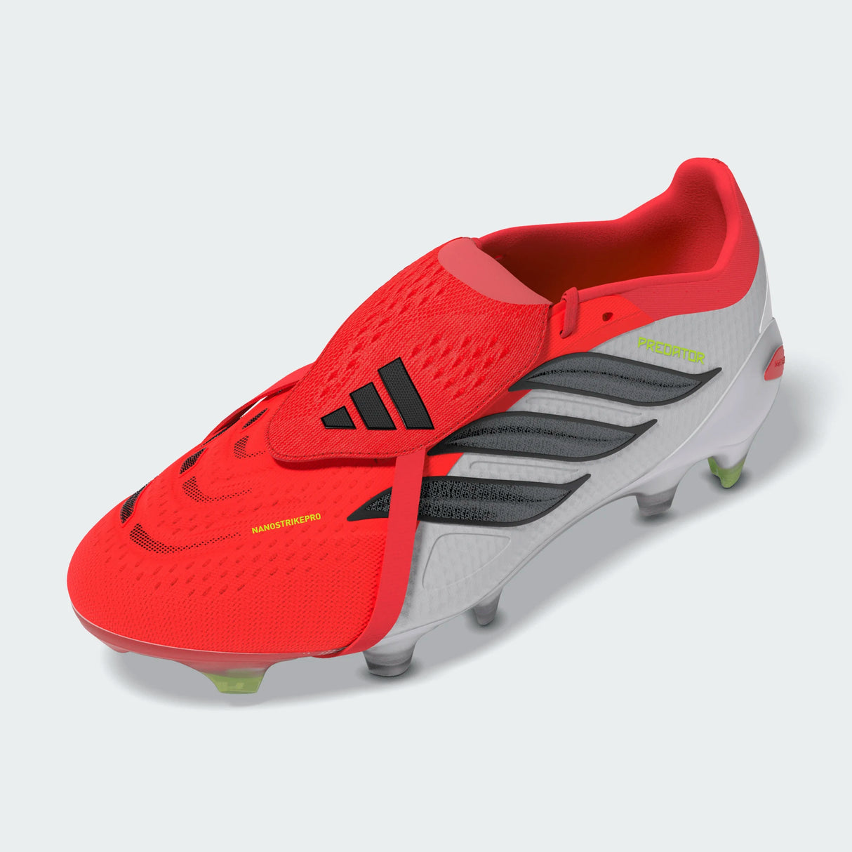 adidas Predator Pro Fold-Over Tongue FG Firm Ground Men's Soccer Cleats - Lucid Red/Black/White