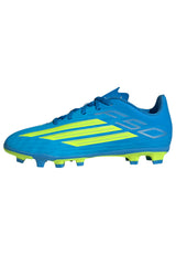 adidas F50 Club FG/MG Firm Ground/Multi Ground Youth Soccer Cleats - Blue/Yellow/Aqua