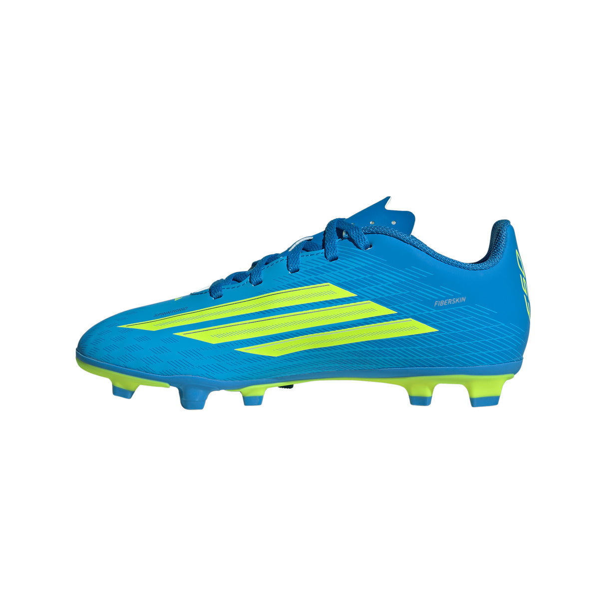 adidas F50 Club FG/MG Firm Ground/Multi Ground Youth Soccer Cleats - Blue/Yellow/Aqua