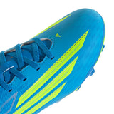 adidas F50 Club FG/MG Firm Ground/Multi Ground Youth Soccer Cleats - Blue/Yellow/Aqua
