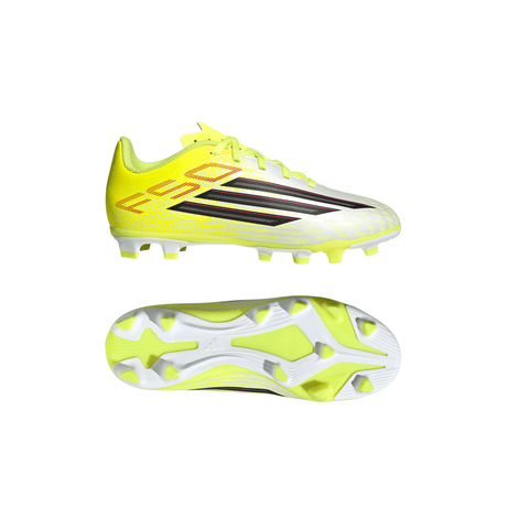 adidas F50 Club FG/MG Firm Ground/Multi Ground Youth Soccer Cleats - Yellow/Black/Red