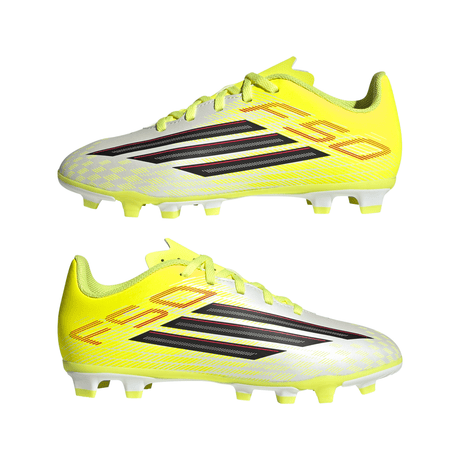 adidas F50 Club FG/MG Firm Ground/Multi Ground Youth Soccer Cleats - Yellow/Black/Red
