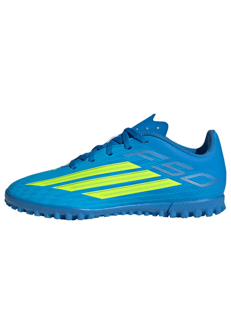 adidas F50 Club TF Turf Youth Soccer Cleats - Blue/Yellow/Aqua