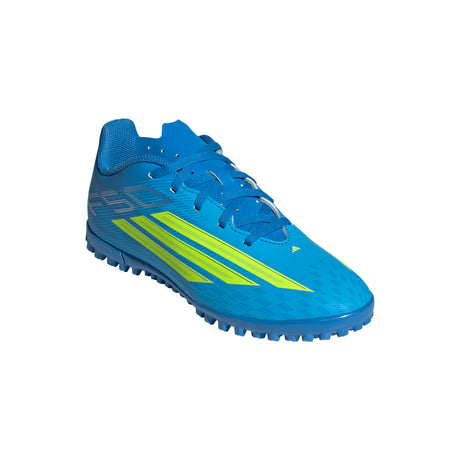 adidas F50 Club TF Turf Youth Soccer Cleats - Blue/Yellow/Aqua