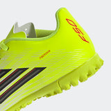 adidas F50 Club TF Turf Youth Soccer Cleats - Solar Yellow/Black/Lucid Red