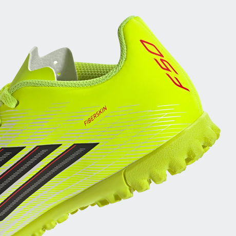 adidas F50 Club TF Turf Youth Soccer Cleats - Solar Yellow/Black/Lucid Red