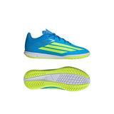 adidas F50 Club IN Indoor Youth Soccer Shoes - Blue/Yellow/Aqua